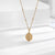 Simple Style Geometric Titanium Steel Plating Opal 18k Gold Plated Necklace