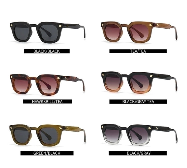 Simple Style Gradient Color Leopard Pc Square Full Frame Women's Sunglasses