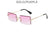 Simple Style Gradient Color Pc Square Frameless Women's Sunglasses