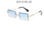 Simple Style Gradient Color Pc Square Frameless Women's Sunglasses