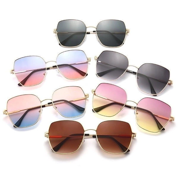 Simple Style Gradient Color Pc Square Full Frame Women's Sunglasses