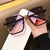 Simple Style Gradient Color Resin Polygon Half Frame Women's Sunglasses