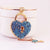 Simple Style Heart Shape Alloy Inlay Rhinestones Women's Keychain