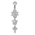 Simple Style Heart Shape Bow Knot Stainless Steel Plating Zircon Belly Ring 1 Piece