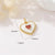 Minimalist Heart Shape Copper Plating Inlay Artificial Gemstones Charms