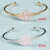 Simple Style Heart Shape Crystal Bangle