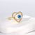 Simple Style Heart Shape Eye Copper Gold Plated Zircon Open Ring In Bulk