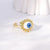 Simple Style Heart Shape Eye Copper Gold Plated Zircon Open Ring In Bulk