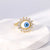 Simple Style Heart Shape Eye Copper Gold Plated Zircon Open Ring In Bulk