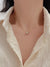 Simple Style Heart Shape Fish Tail Titanium Steel Plating Inlay Zircon Gold Plated Necklace