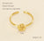 Simple Style Heart Shape Knot Flower Stainless Steel Inlay Rhinestones 18k Gold Plated Open Ring