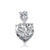 Simple Style Heart Shape Moissanite White Copper Wholesale Charms Jewelry Accessories