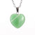 Simple Style Heart Shape Natural Stone Ferroalloy Knitting Pendant Necklace