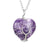 Simple Style Heart Shape Natural Stone Ferroalloy Knitting Pendant Necklace