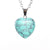 Simple Style Heart Shape Natural Stone Ferroalloy Knitting Pendant Necklace