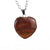 Simple Style Heart Shape Natural Stone Ferroalloy Knitting Pendant Necklace