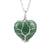 Simple Style Heart Shape Natural Stone Ferroalloy Knitting Pendant Necklace