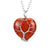 Simple Style Heart Shape Natural Stone Ferroalloy Knitting Pendant Necklace