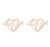 Simple Style Heart Shape Spider Stainless Steel Plating Hollow Out Ear Studs 1 Pair