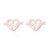 Simple Style Heart Shape Spider Stainless Steel Plating Hollow Out Ear Studs 1 Pair