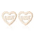 Simple Style Heart Shape Spider Stainless Steel Plating Hollow Out Ear Studs 1 Pair