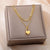 Simple Style Heart Shape Stainless Steel Chain 18k Gold Plated Double Layer Necklaces