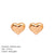 Simple Style Heart Shape Stainless Steel Ear Studs