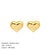 Simple Style Heart Shape Stainless Steel Ear Studs