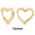 Simple Style Heart Shape Stainless Steel Earrings Plating Stainless Steel Earrings 1 Pair