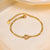 Simple Style Heart Shape Stainless Steel Gold Plated Zircon Bracelets In Bulk