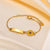 Simple Style Heart Shape Stainless Steel Gold Plated Zircon Bracelets In Bulk