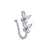 Simple Style Heart Shape Stainless Steel Inlay Zircon Nose Ring 1 Piece