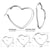 Simple Style Heart Shape Stainless Steel Plating Earrings 1 Pair