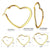 Simple Style Heart Shape Stainless Steel Plating Earrings 1 Pair