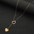 201 Stainless Steel 18K Gold Plated Minimalist Plating Heart Shape Pendant Necklace