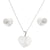 Simple Style Heart Shape Stainless Steel Plating Women's Earrings Necklace