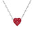 Simple Style Heart Shape Stainless Steel Plating Zircon Pendant Necklace