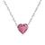 Simple Style Heart Shape Stainless Steel Plating Zircon Pendant Necklace