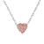 Simple Style Heart Shape Stainless Steel Plating Zircon Pendant Necklace