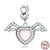 Simple Style Heart Shape Sterling Silver Inlay Rhinestones Charms Jewelry Accessories