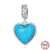 Simple Style Heart Shape Sterling Silver Inlay Rhinestones Charms Jewelry Accessories