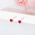 Simple Style Heart Shape Sterling Silver Inlay Zircon Ear Studs 1 Pair