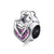 Simple Style Heart Shape Sterling Silver Inlay Zircon Jewelry Accessories