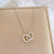 Simple Style Heart Shape Titanium Steel Copper Plating Gold Plated Pendant Necklace