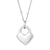 Simple Style Heart Shape Titanium Steel Inlay Resin Pendant Necklace