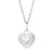 Simple Style Heart Shape Titanium Steel Inlay Resin Pendant Necklace