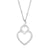 Simple Style Heart Shape Titanium Steel Inlay Resin Pendant Necklace