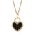 Simple Style Heart Shape Titanium Steel Inlay Resin Pendant Necklace