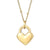 Simple Style Heart Shape Titanium Steel Inlay Resin Pendant Necklace