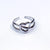 Simple Style Heart Shape Titanium Steel Open Rings